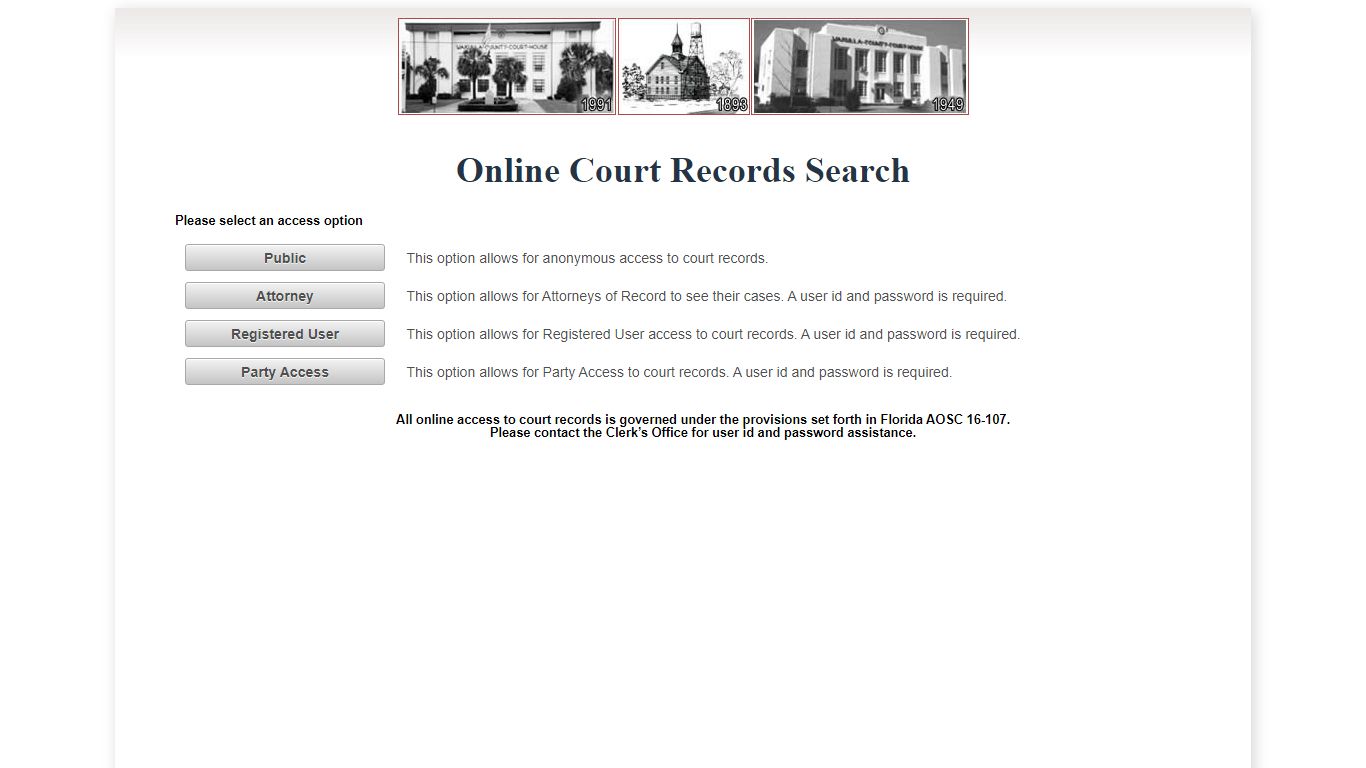 Wakulla County OCRS - ONLINE COURT RECORDS SEARCH